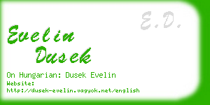 evelin dusek business card